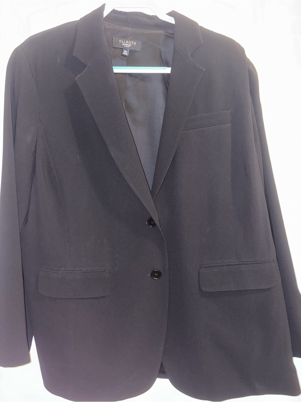 Talbots Black Women's Two-Button Crepe Suit Jacket - Size 18W